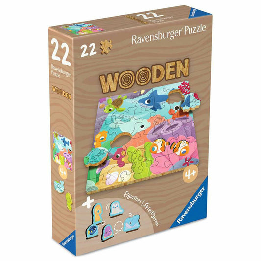 Ravensburger Wooden puzzles Farbenspiel der Meere, Puzzle, Kinderpuzzle, 22 Teile, 12004081
