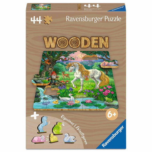 Ravensburger wooden puzzles Märchenhaftes Einhorn, Puzzle, Kinderpuzzle, 44 Teile, 12004085