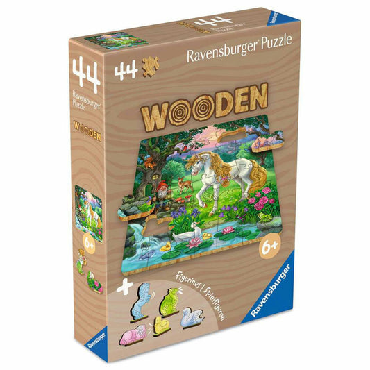 Ravensburger wooden puzzles Märchenhaftes Einhorn, Puzzle, Kinderpuzzle, 44 Teile, 12004085