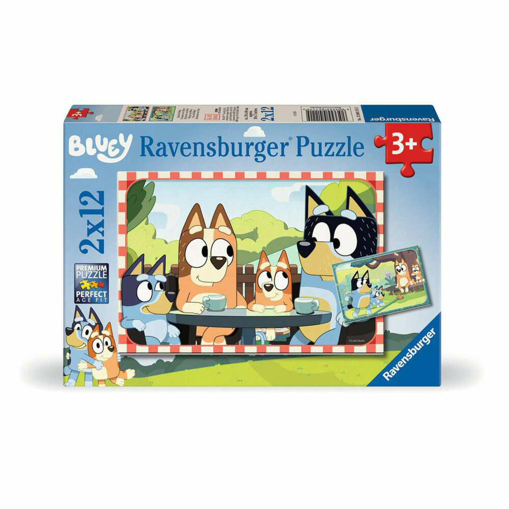 Ravensburger Familienzeit, Puzzle, Kinderpuzzle, 2 x 12 Teile, 12004111