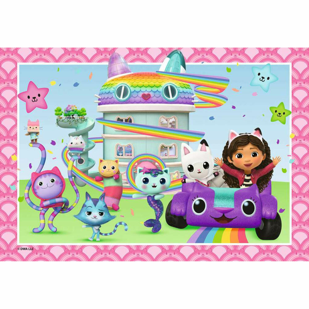 Ravensburger Gabbys Dollhouse Bereit zu feiern! Puzzle, Kinderpuzzle, 2 x 24 Teile, 12004112