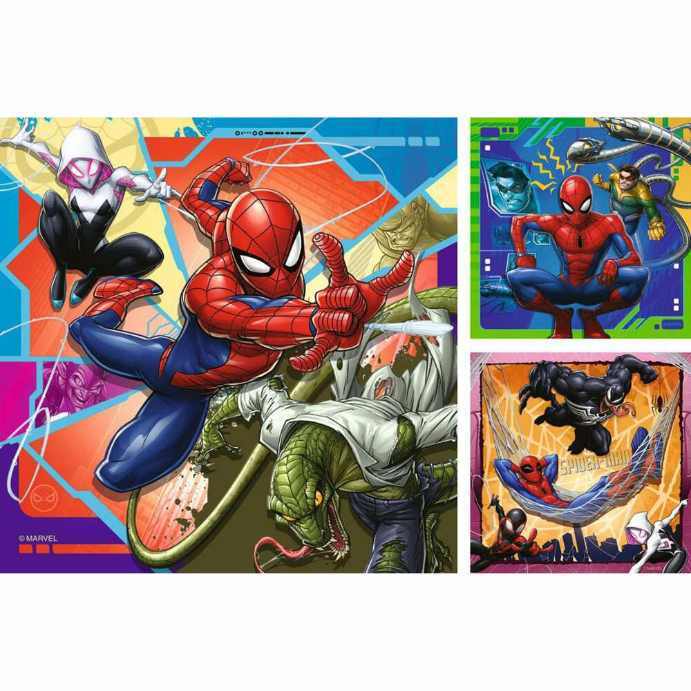 Ravensburger Marvel Spider-Man, Puzzle, Kinderpuzzle, 3 x 49 Teile, 12004115