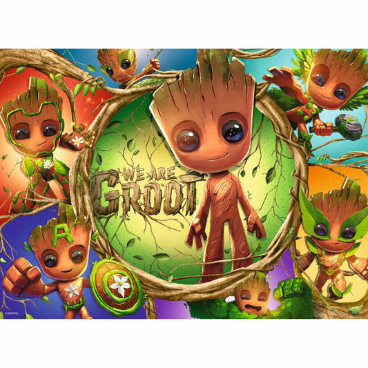 Ravensburger Marvel Wir sind Groot! Puzzle, Kinderpuzzle, 100 Teile XXL, ab 6 Jahren, 12004128