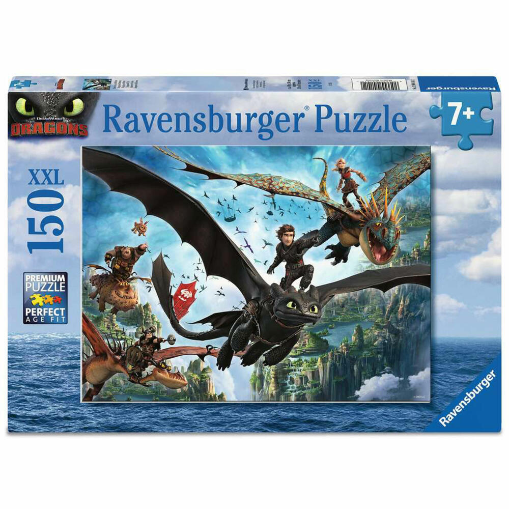 Ravensburger Dragons Drachen und Helden, Puzzle, Kinderpuzzle, 150 Teile XXL, ab 7 Jahren, 12004141