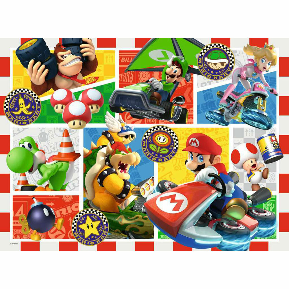 Ravensburger Spaß mit Mario Kart, Puzzle, Kinderpuzzle, 150 Teile XXL, ab 7 Jahren, 12004143