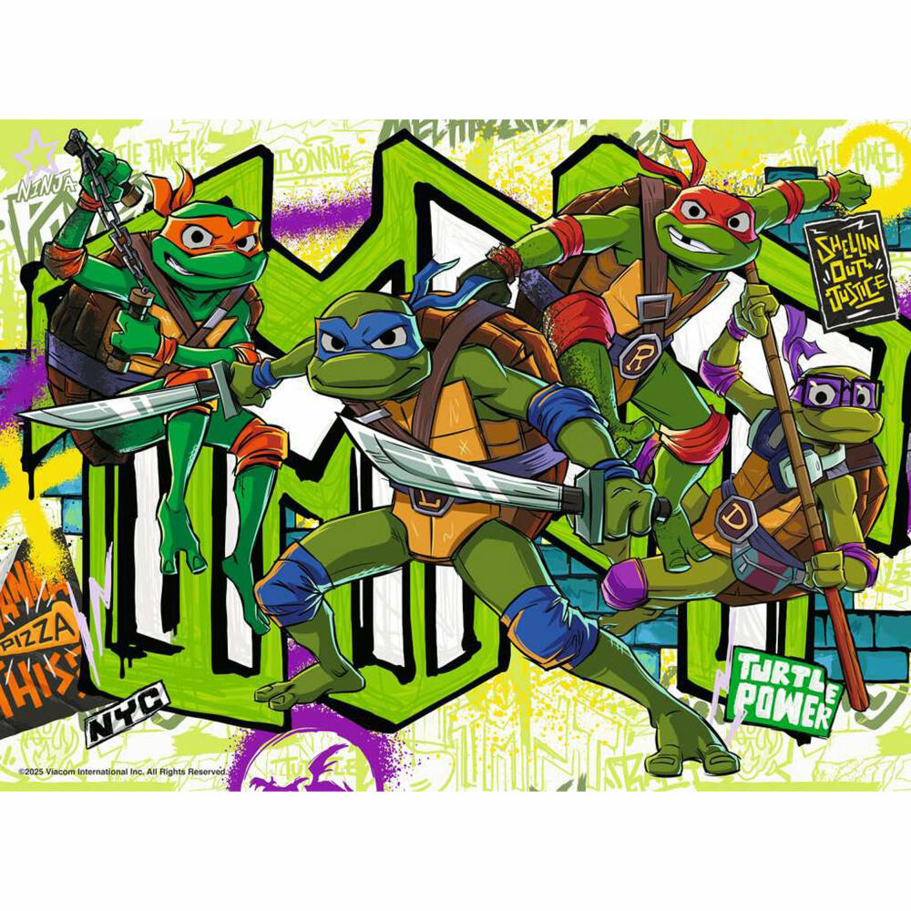 Ravensburger Die unbesiegbaren Turtles! Puzzle, Kinderpuzzle, 200 Teile XXL, ab 8 Jahren, 12004166