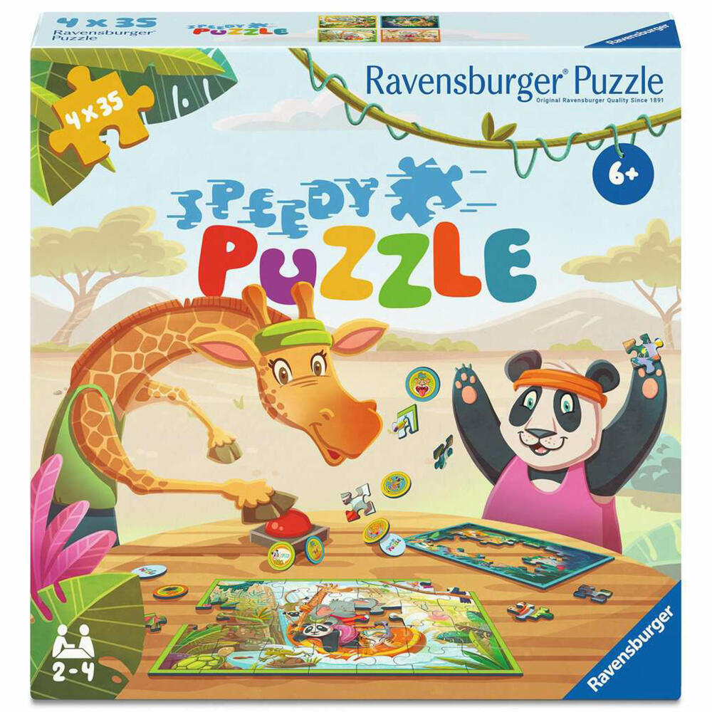Ravensburger Speedy Puzzle, Kinderpuzzle, Kinderspiel, Duell, ab 6 Jahren, 12004171
