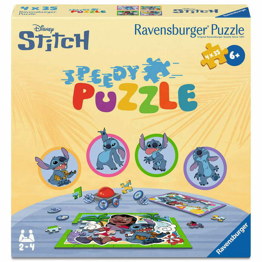 Ravensburger Speedy Puzzle Disney Stitch, Kinderpuzzle, Kinderspiel, Duell, ab 6 Jahren, 12004178