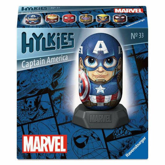 Ravensburger Hylkies Marvel Captain America, 3D Puzzle, 54 Teile, ab 10 Jahre, 12008020