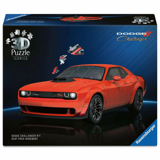 Ravensburger 3D Puzzle Iconics Dodge Chall. R/T Scat Pack Widebody, Modell, 108 Teile, ab 8 Jahren, 12008036