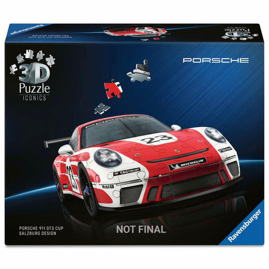 Ravensburger 3D Puzzle Iconics Porsche 911 Salzburg Edition, Modell, 108 Teile, ab 8 Jahren, 12008038