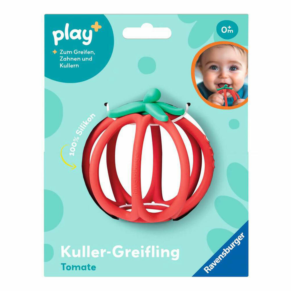 Ravensburger Play+ Kuller-Greifling: Tomate, Greifspielzeug, Silikon, 12034045