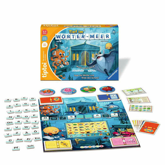 Ravensburger tiptoi Tief im Wörter-Meer, Lernspiel, Kinderspiel, ab 5 Jahren, 00103