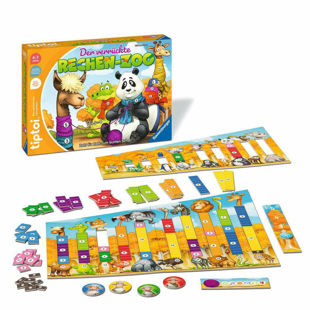 Ravensburger tiptoi Der verrückte Rechen-Zoo, Lernspiel, Kinderspiel, ab 4 Jahren, 00104