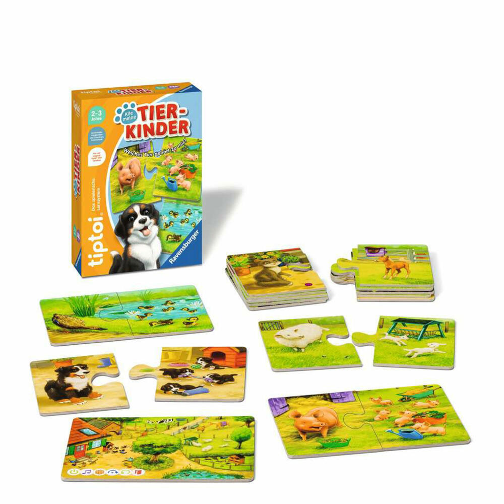 Ravensburger tiptoi Alle meine Tierkinder, Lernspiel, Kinderspiel, ab 2 Jahren, 00108