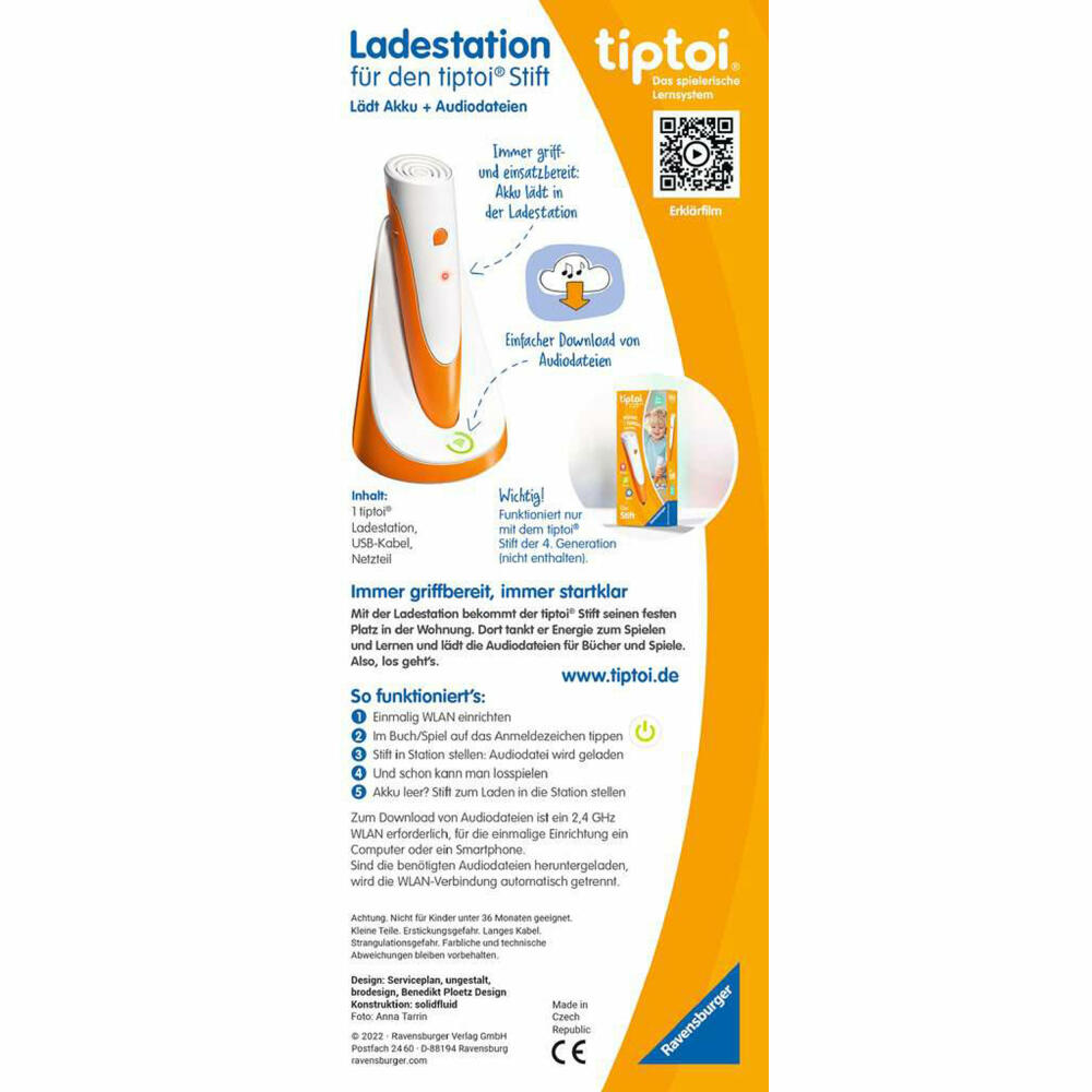 Ravensburger tiptoi Ladestation für Stift, Lade Station, Zubehör, 00111