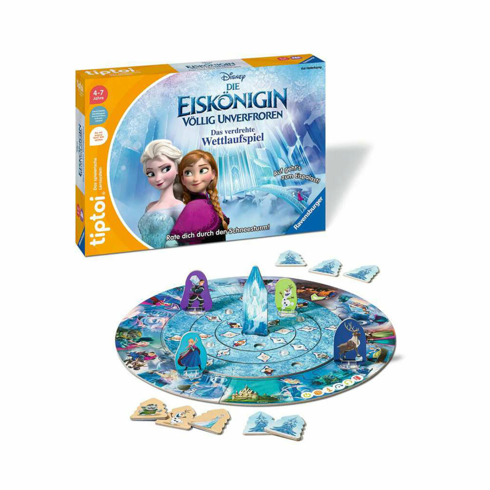 Ravensburger tiptoi Disney Die Eiskönigin Völlig unverfroren: Das verdrehte Wettlaufspiel, Brettspiel, Kinderspiel, ab 4 Jahren, 00116