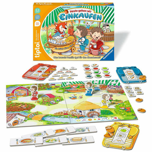 Ravensburger tiptoi Heute gehen wir einkaufen, Lernspiel, Brettspiel, Kinderspiel, ab 3 Jahren, 00119