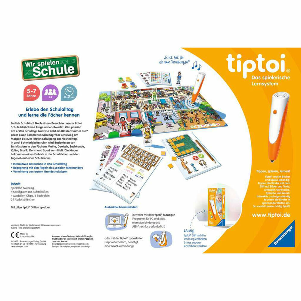 Ravensburger tiptoi Wir spielen Schule, Kinderspiel, Lernspiel, ab 5 Jahren, 00123
