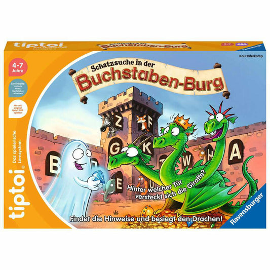 Ravensburger tiptoi Schatzsuche in der Buchstaben-Burg, Kinderspiel, Lernspiel, ab 4 Jahren, 00124