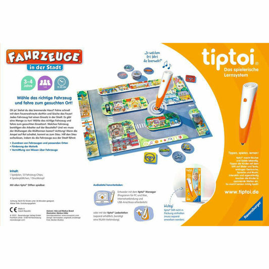 Ravensburger tiptoi Fahrzeuge in der Stadt, Kinderspiel, Lernspiel, ab 3 Jahren, 00127