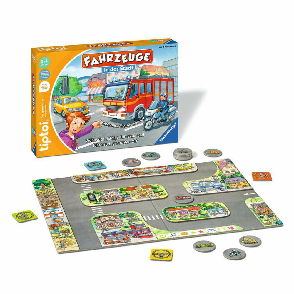 Ravensburger tiptoi Fahrzeuge in der Stadt, Kinderspiel, Lernspiel, ab 3 Jahren, 00127