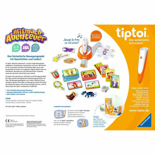 Ravensburger tiptoi ACTIVE Mitmach-Abenteuer, Bewegungsspiel, Kinderspiel, ab 3 Jahren, 00130