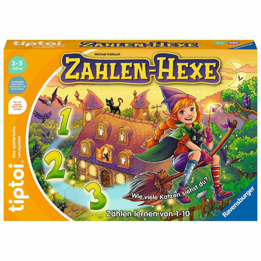 Ravensburger tiptoi Zahlen-Hexe, Kinderspiel, Lernspiel, ab 3 Jahren, 00132