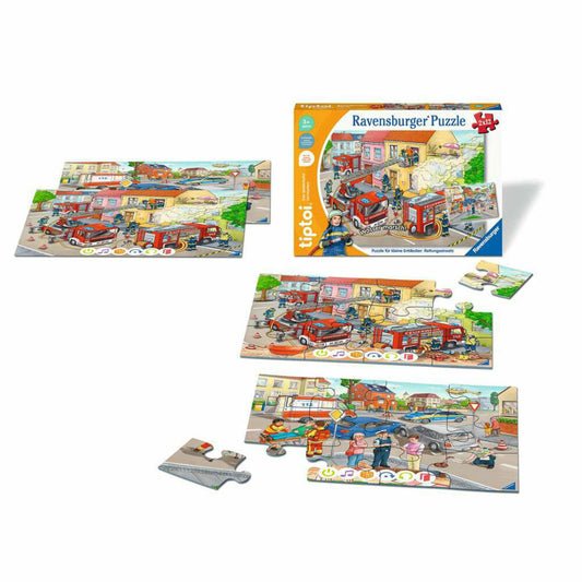 Ravensburger tiptoi Puzzle für kleine Entdecker: Rettungseinsatz, Kinderpuzzle, 2 x 12 Teile, 00133