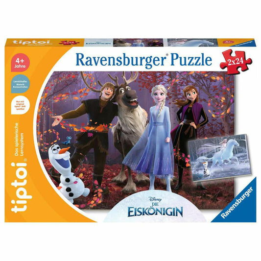 Ravensburger tiptoi Puzzle für kleine Entdecker: Disney Die Eiskönigin, Kinderpuzzle, 2 x 24 Teile, 00134