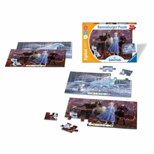 Ravensburger tiptoi Puzzle für kleine Entdecker: Disney Die Eiskönigin, Kinderpuzzle, 2 x 24 Teile, 00134