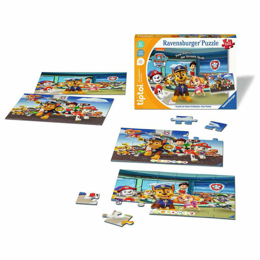 Ravensburger tiptoi Puzzle für kleine Entdecker: Paw Patrol, Kinderpuzzle, 2 x 24 Teile, 00135