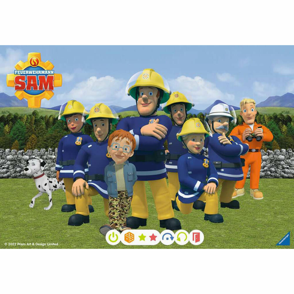 Ravensburger tiptoi Puzzle für kleine Entdecker: Feuerwehrmann Sam, Kinderpuzzle, 2 x 24 Teile, 00139