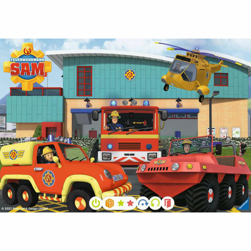 Ravensburger tiptoi Puzzle für kleine Entdecker: Feuerwehrmann Sam, Kinderpuzzle, 2 x 24 Teile, 00139