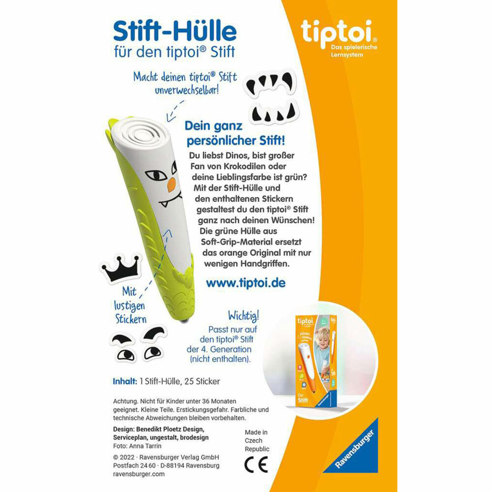 Ravensburger tiptoi Stift-Hülle zum Wechseln in Grün, Wechselhülle, Zubehör, 00151