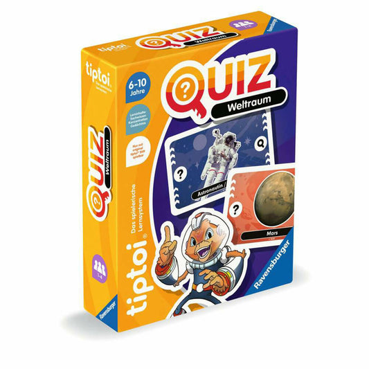 Ravensburger tiptoi Quiz Weltraum, Wettlauf-Kartenspiel, Kinderspiel, ab 6 Jahren, 00223