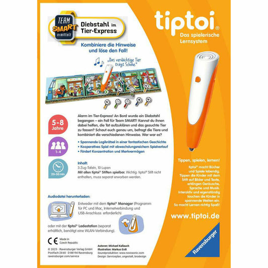 Ravensburger tiptoi Diebstahl im Tier-Express, Kooperatives Spiel, Logikspiel, ab 5 Jahren, 00226