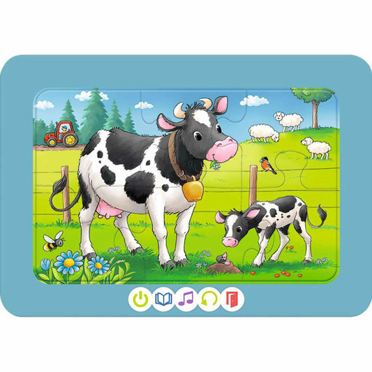 Ravensburger tiptoi 3 erste Puzzles: Bauernhoftiere, Kinderpuzzle, 3 x 6 Teile, 00229