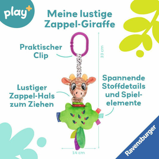Ravensburger Play+ Zappel-Giraffe, Greifling, Greifspielzeug, Baby Spielzeug, 04851