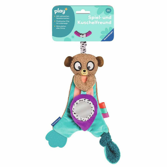 Ravensburger Play+ Knister-Erdmännchen, Greifling, Greifspielzeug, Baby Spielzeug, 04852