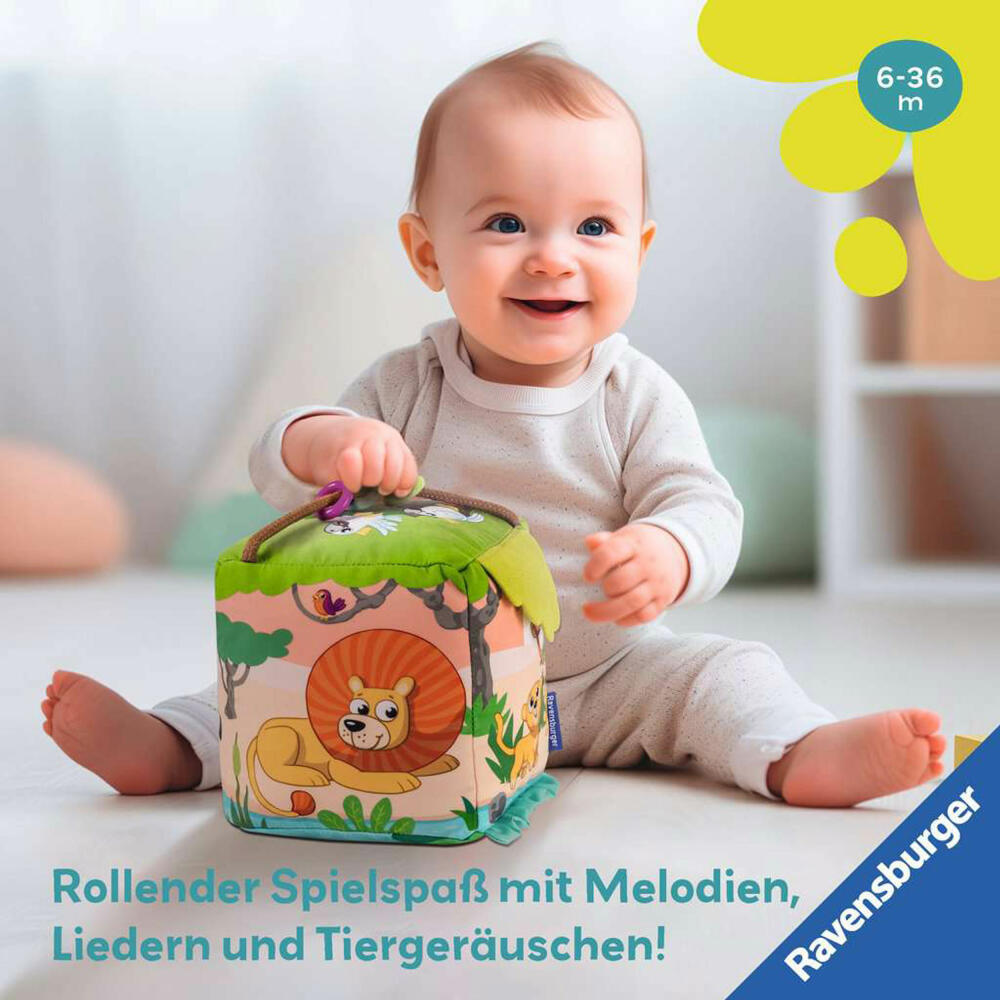 Ravensburger Play+ Motorik-Musik-Spiel-Würfel: Wilde Tiere, Spielwürfel, Spielzeug, Baby, 04859
