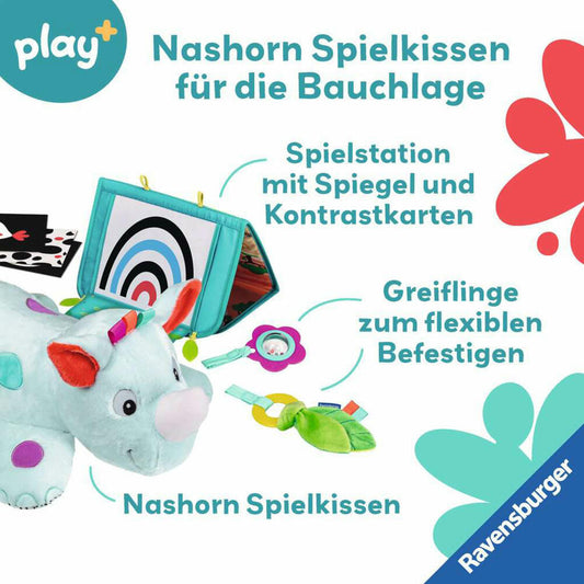 Ravensburger Play+ Nashorn Spielkissen, für die Bauchlage, Spielstation, Spielzeug, 04866