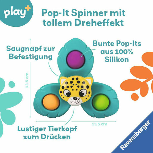 Ravensburger Play+ Pop-it Spinner: Leopard, Fidget-Spinner, Greifspielzeug, Spielzeug, 04868