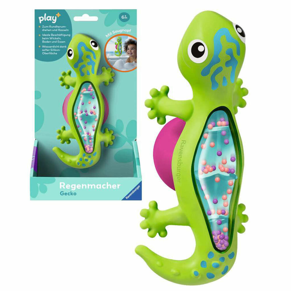 Ravensburger Play+ Regenmacher: Gecko, Greifling, Greifspielzeug, Spielzeug, 04870