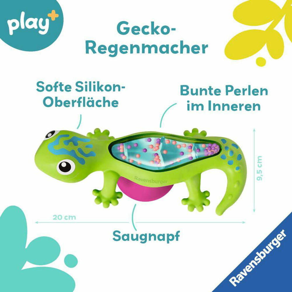 Ravensburger Play+ Regenmacher: Gecko, Greifling, Greifspielzeug, Spielzeug, 04870