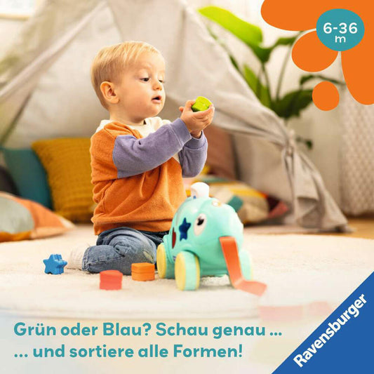 Ravensburger Play+ Musikalisches Farben & Formen Chamäleon, Nachziehtier, Spielzeug, 04875