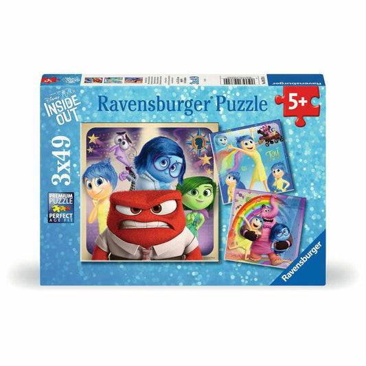 Ravensburger Disney Alles steht Kopf! Puzzle, Kinderpuzzle, 3 x 49 Teile, 09370