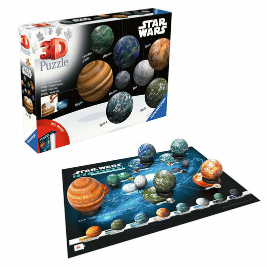 Ravensburger 3D Puzzles Puzzle-Ball Star Wars Himmelskörper, Puzzleball, 531 Teile, ab 8 Jahren, 11577