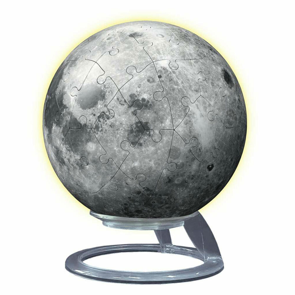 Ravensburger 3D-Puzzles Puzzle-Ball Der Mond, Glow-in-the-Dark, Puzzleball, ab 6 Jahren, 11586