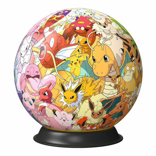 Ravensburger 3D Puzzles Puzzle-Ball Pokemon Kanto Region, Puzzleball, 72 Teile, ab 6 Jahren, 11595